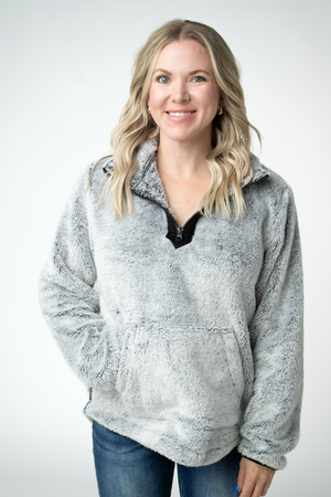 PREBOOK Ryan 1/4 Zip Sherpa - Black