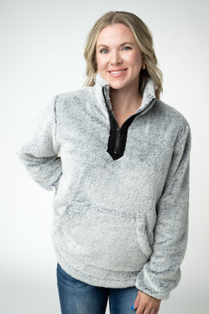 PREBOOK Ryan 1/4 Zip Sherpa - Black