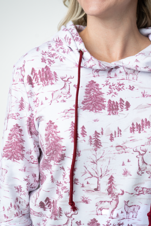 PREBOOK Hailey Pullover Hoodie -  Cranberry Woodland