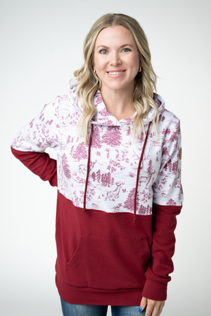 PREBOOK Hailey Pullover Hoodie - Cranberry Woodland and Cranberry