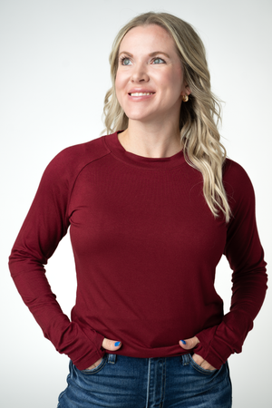 PREBOOK Blair Long Sleeve Top - Cranberry