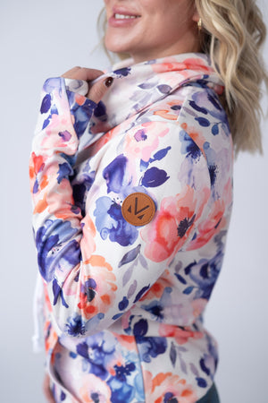 Soft Funnel Neck - Sunset Watercolor Floral by Michelle Mae