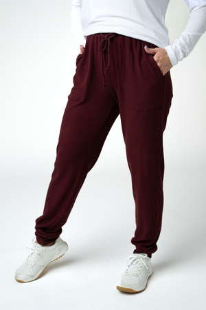 PREBOOK Corrine Joggers - Dark Burgundy