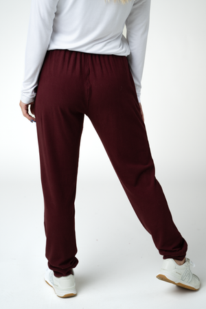 PREBOOK Corrine Joggers - Dark Burgundy
