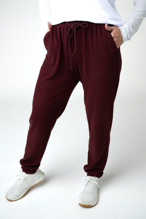 PREBOOK Corrine Joggers - Dark Burgundy