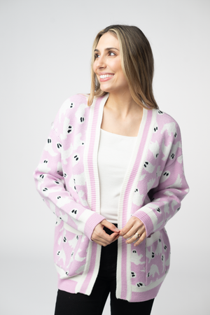Ghost Pocket Cardigan - Lilac by Michelle Mae