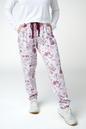 PREBOOK Classic Joggers -  Cranberry Woodland