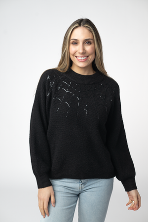 Sequin Webs Sweater by Michelle Mae