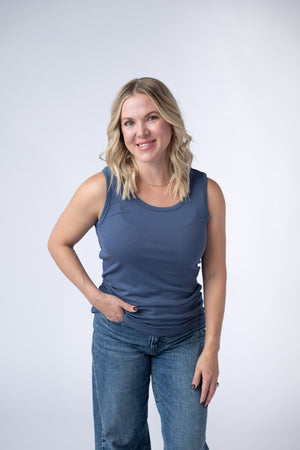 Ava Tank - Blue by Michelle Mae