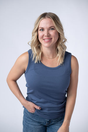 Ava Tank - Blue by Michelle Mae