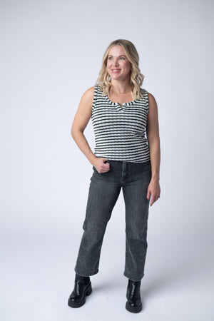Stella Striped Tank - Black by Michelle Mae