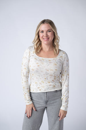 Alyssa Long Sleeve Top - Blush Floral by Michelle Mae