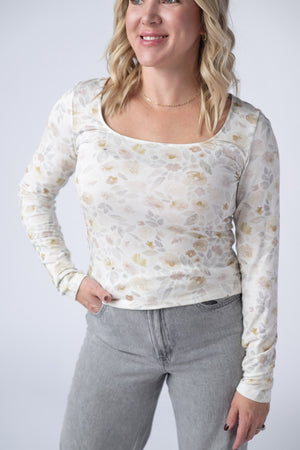 Alyssa Long Sleeve Top - Blush Floral by Michelle Mae