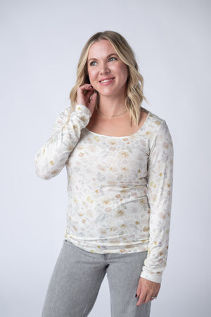 Alyssa Long Sleeve Top - Blush Floral by Michelle Mae