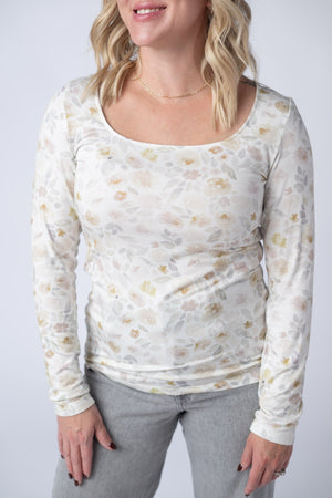 Alyssa Long Sleeve Top - Blush Floral by Michelle Mae