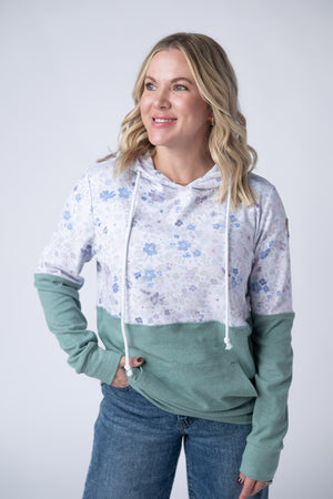 Hailey Pullover Hoodie - Spring Meadows and Sage by Michelle Mae