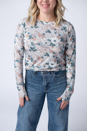 Blair Long Sleeve Top - Ditsy Blush Floral by Michelle Mae