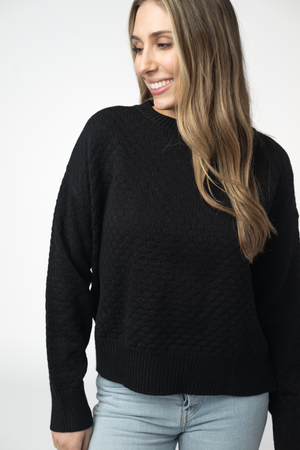 Gianna Pullover Sweater - Black by Michelle Mae