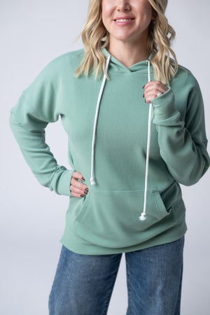 Kacey Ribbed Hoodie - Sage by Michelle Mae