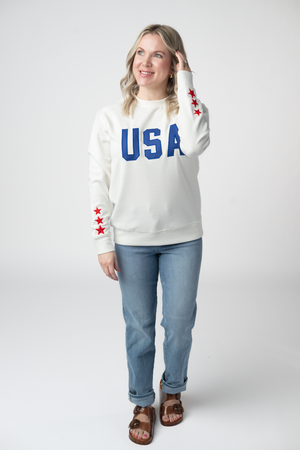 USA Pullover - White by Michelle Mae