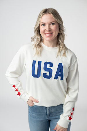 USA Pullover - White by Michelle Mae