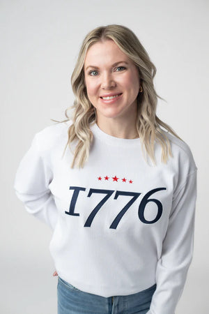 Corrine Ribbed Embroidered Pullover Top - 1776 by Michelle Mae