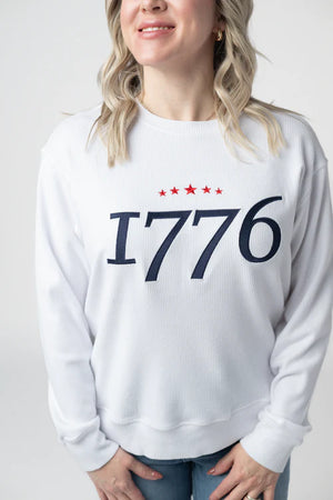 Corrine Ribbed Embroidered Pullover Top - 1776 by Michelle Mae