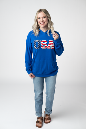 Corrine Hoodie - Royal Blue USA by Michelle Mae