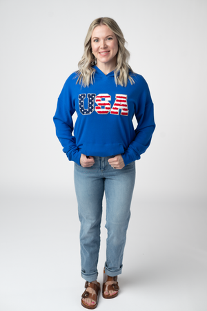 Corrine Hoodie - Royal Blue USA by Michelle Mae