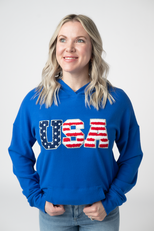 Corrine Hoodie - Royal Blue USA by Michelle Mae