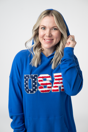 Corrine Hoodie - Royal Blue USA by Michelle Mae