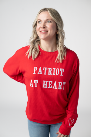 Corrine Embroidered Pullover Top - Patriot at Heart by Michelle Mae