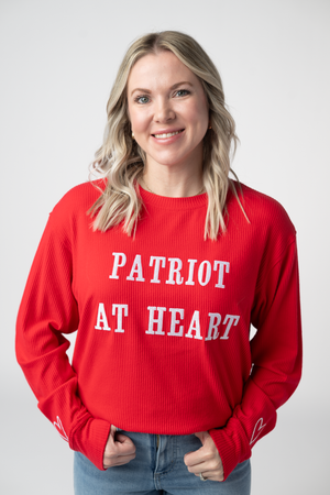 Corrine Embroidered Pullover Top - Patriot at Heart by Michelle Mae