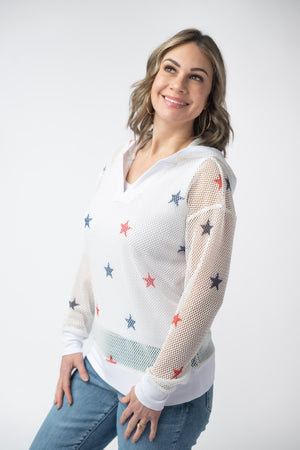 American Stars Mesh Hoodie by Michelle Mae