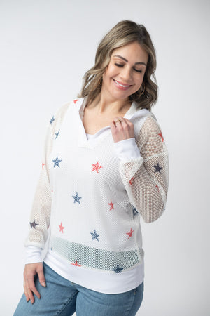American Stars Mesh Hoodie by Michelle Mae