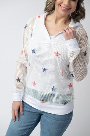 American Stars Mesh Hoodie by Michelle Mae