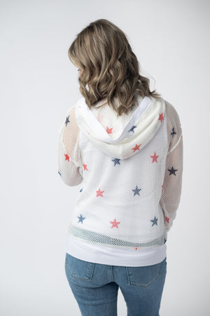 American Stars Mesh Hoodie by Michelle Mae