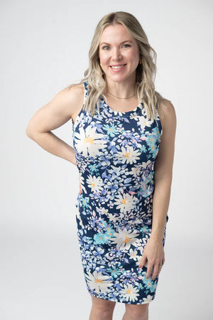 Mariah Ribbed Dress - Daisy Blues by Michelle Mae