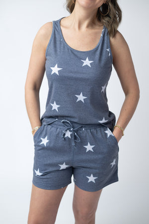 Jamie Shorts - Faded Navy Stars by Michelle Mae