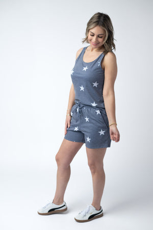 Jamie Shorts - Faded Navy Stars by Michelle Mae