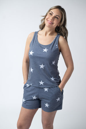 Jamie Shorts - Faded Navy Stars by Michelle Mae