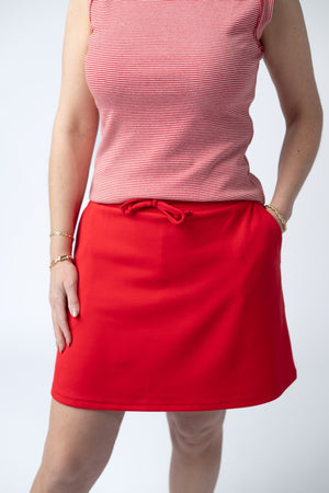 Serena Luxe Skort - Red by Michelle Mae