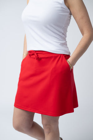 Serena Luxe Skort - Red by Michelle Mae