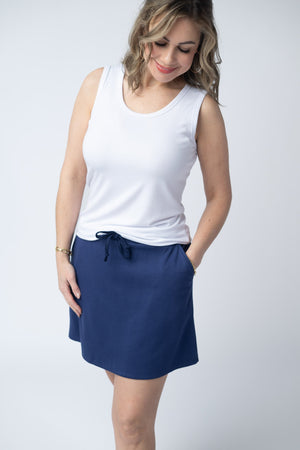 Serena Luxe Skort - Navy by Michelle Mae