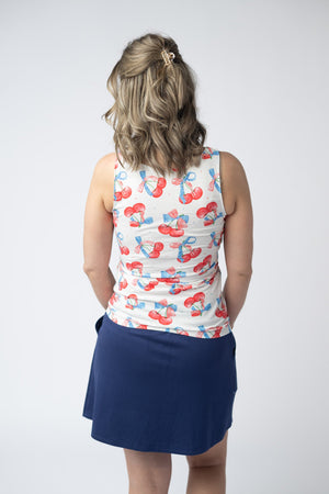 Romy Tank - Patriotic Cherries by Michelle Mae