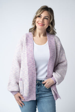 Kinsley Cardigan - Purple Mix by Michelle Mae