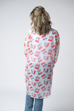 Patriotic Cherries Kimono by Michelle Mae