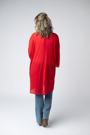 Ellie Cover-Up Kimono - Red by Michelle Mae