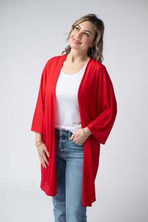 Ellie Cover-Up Kimono - Red by Michelle Mae