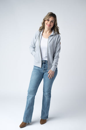 Fullzip Hoodie - Light Grey by Michelle Mae
